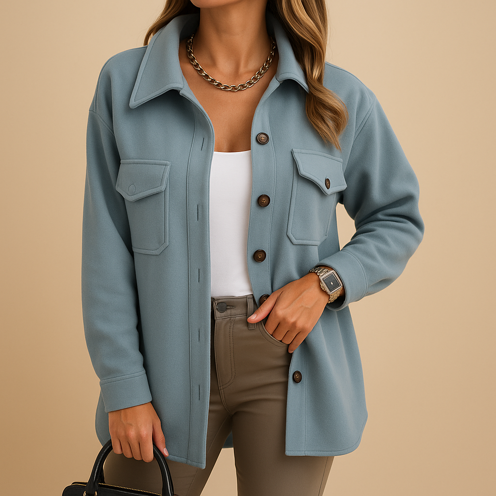 Lange elegante winterjas met getailleerd silhouet voor dames | Marieke
