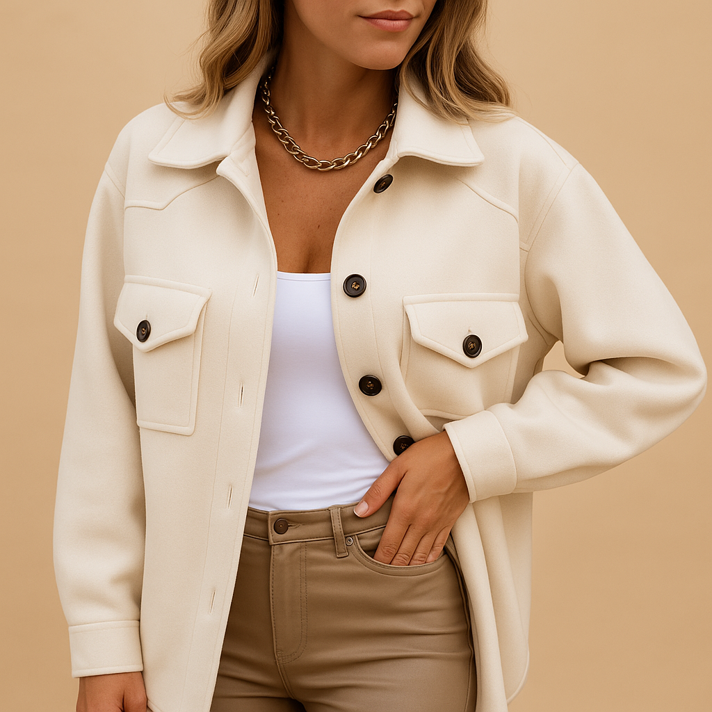 Lange elegante winterjas met getailleerd silhouet voor dames | Marieke