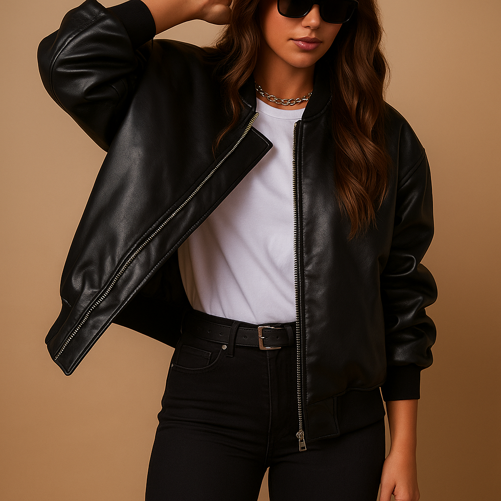 Lange jas in baseballstijl voor dames | Yara