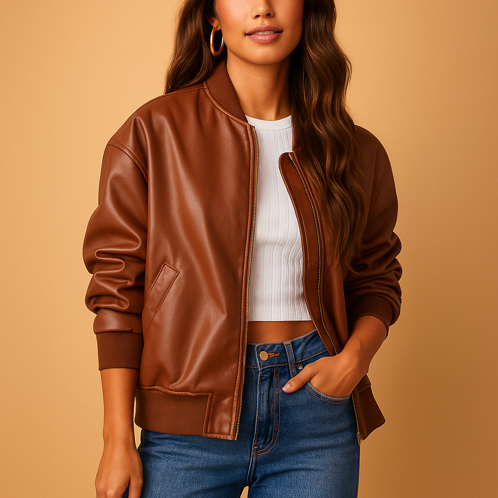 Lange jas in baseballstijl voor dames | Yara