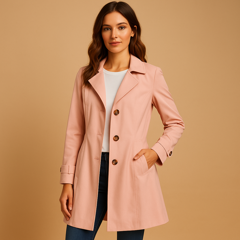 Lange winddichte regenjas voor dames | Marit