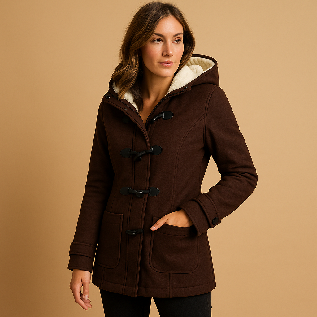 Lange winterjas met capuchon voor dames | Annemarie