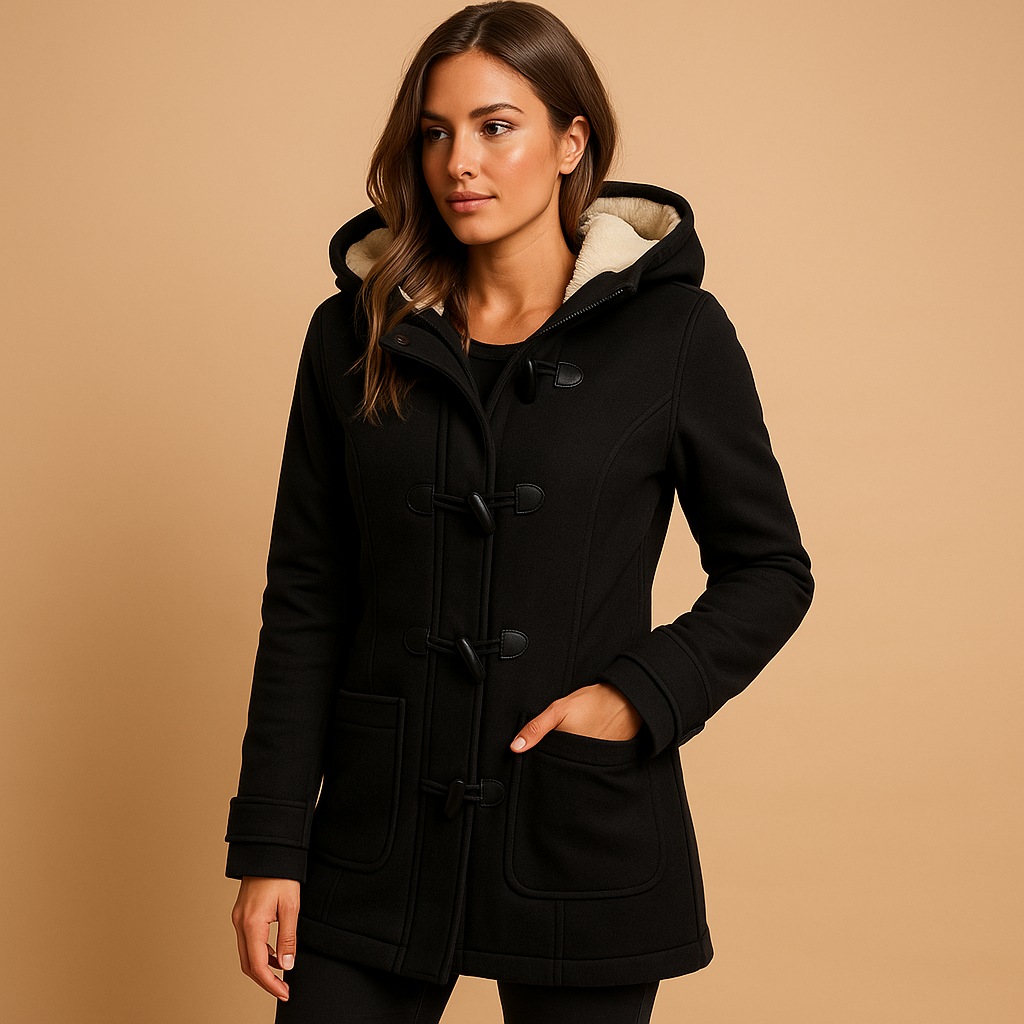 Lange winterjas met capuchon voor dames | Annemarie