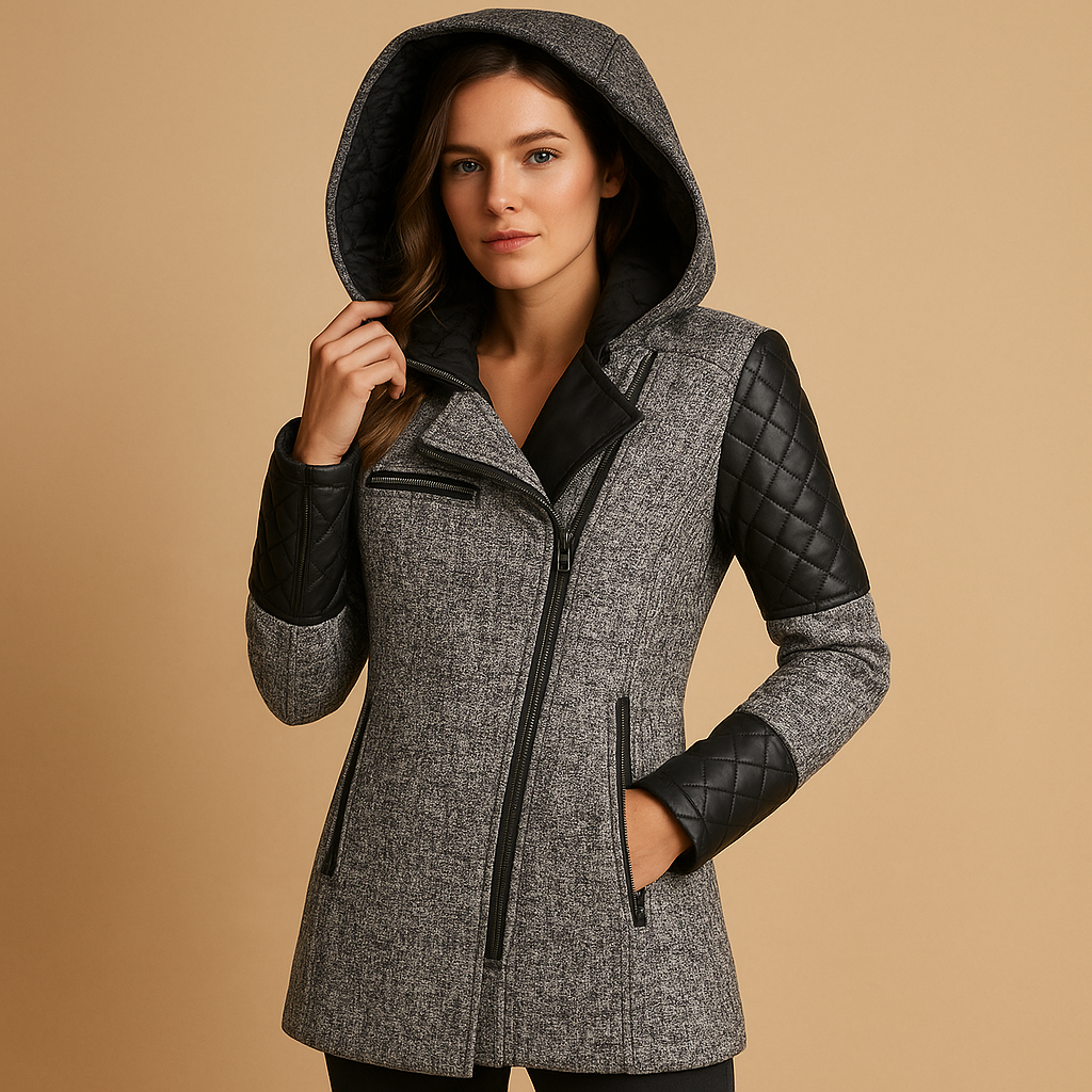 Lange winterjas met capuchon voor dames | Isa