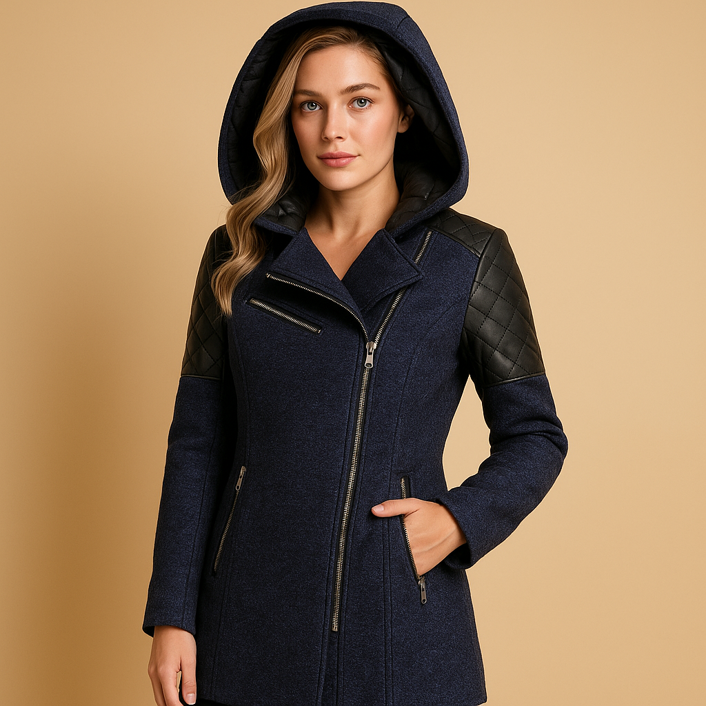 Lange winterjas met capuchon voor dames | Isa
