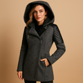 Lange winterjas met capuchon voor dames | Isa