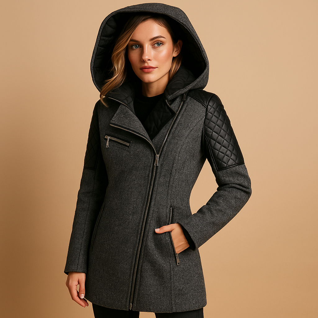 Lange winterjas met capuchon voor dames | Isa