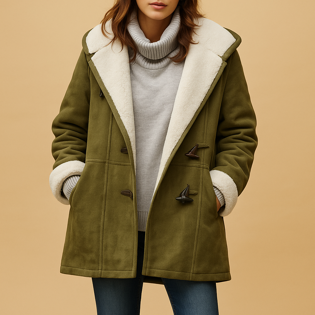 Lange winterjas met capuchon voor dames | Evelien