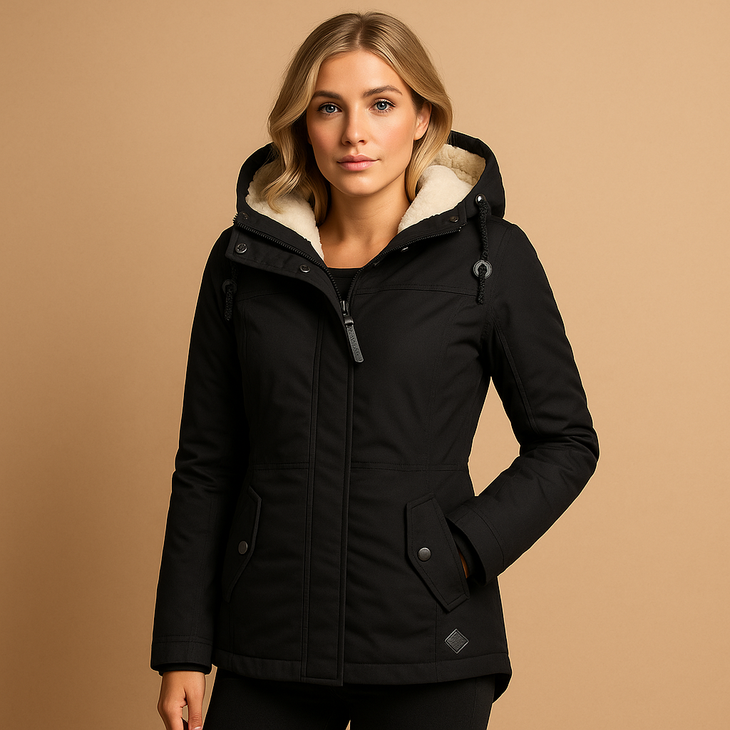 Lange winterjas met elegante snit voor dames | Manon