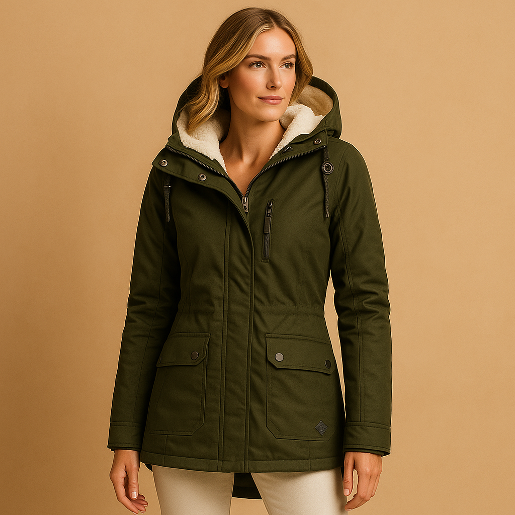 Lange winterjas met elegante snit voor dames | Manon