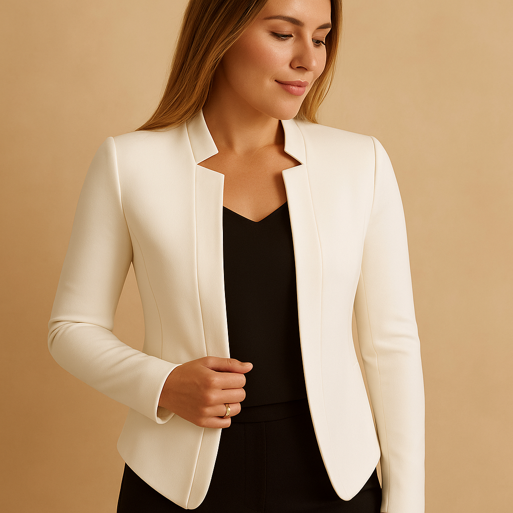 Lichtgewicht blazer met reverskraag voor dames | Karlijn
