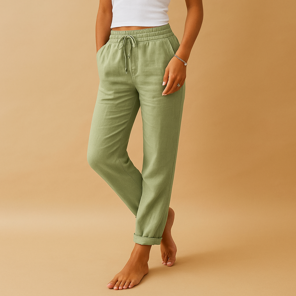 Lichtgewicht broek met elastische taille voor dames | Femke