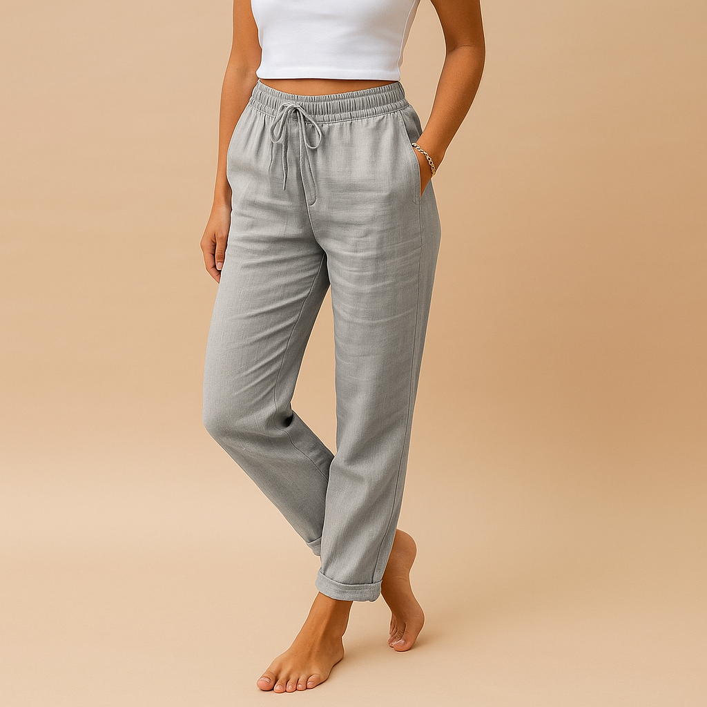 Lichtgewicht broek met elastische taille voor dames | Femke