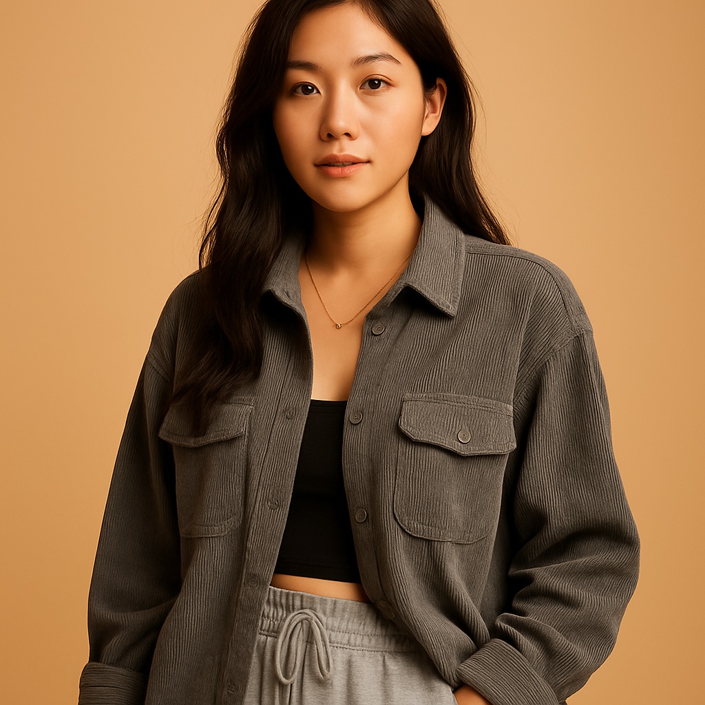 Lichtgewicht corduroy zomerjas voor dames | Jinte