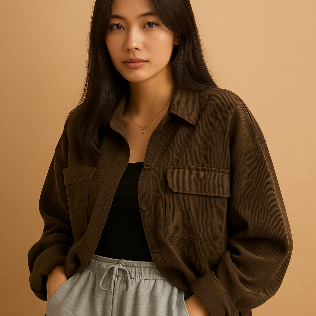 Lichtgewicht corduroy zomerjas voor dames | Jinte