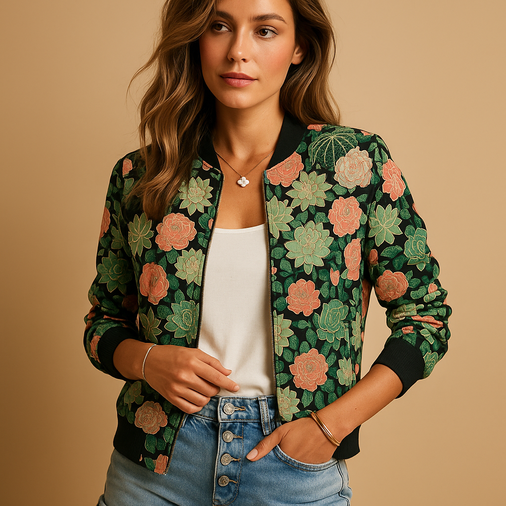 Lichtgewicht zomerjas met print voor dames | Nienke