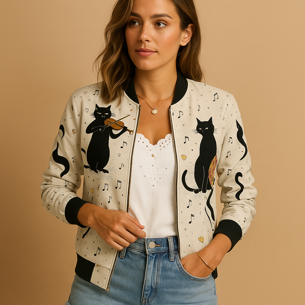 Lichtgewicht zomerjas met print voor dames | Nienke