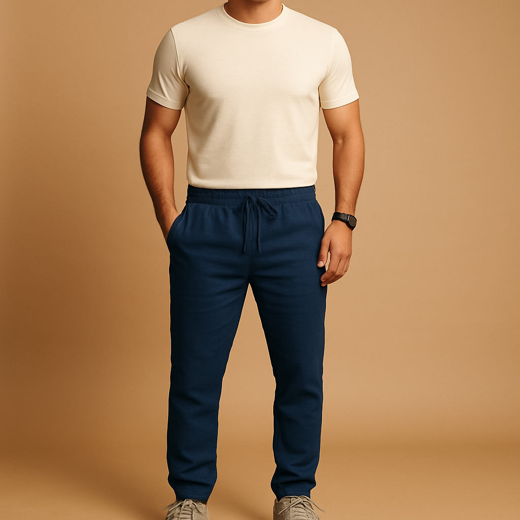 Luchtige broek met losse pasvorm voor heren | Timo