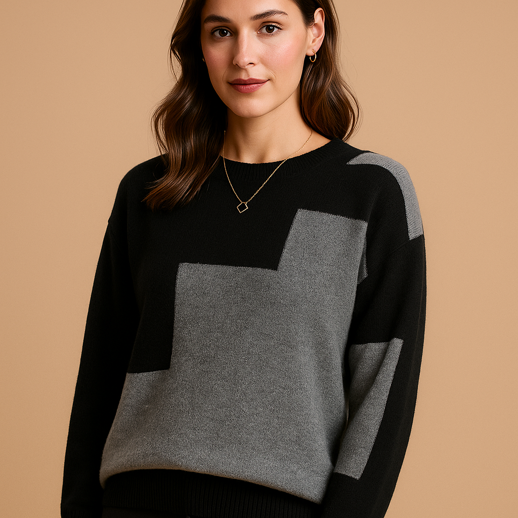 Losvallende damestrui met elegante pasvorm en minimalistisch design | Ylva