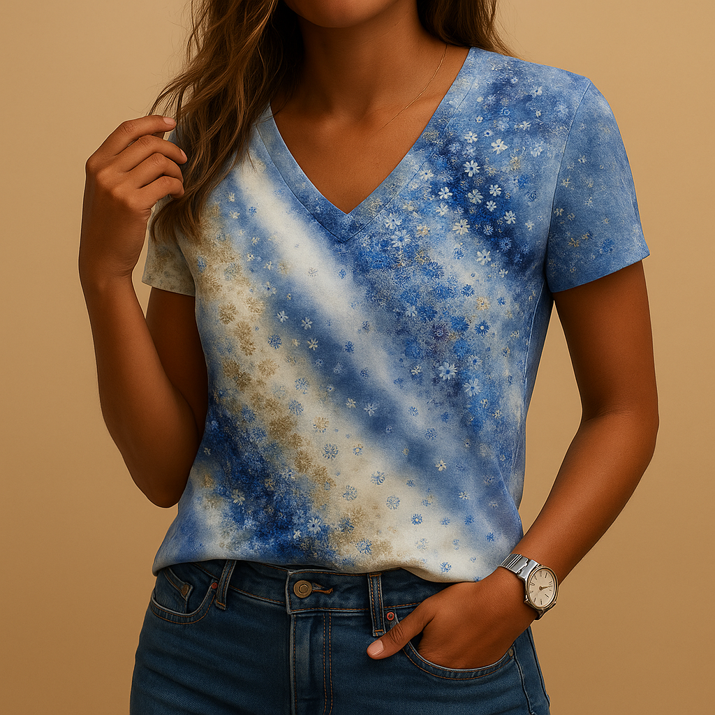Luchtige blouse met gradiëntprint voor dames | Bente