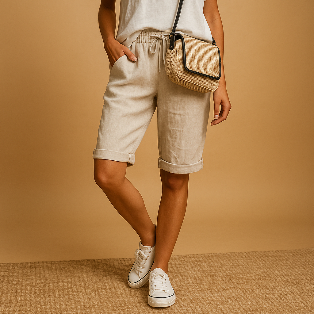 Luchtige capribroek met elastische taille voor dames | Lotte