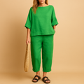 Luchtige dames set met los vallend shirt en enkellange broek | Kiana