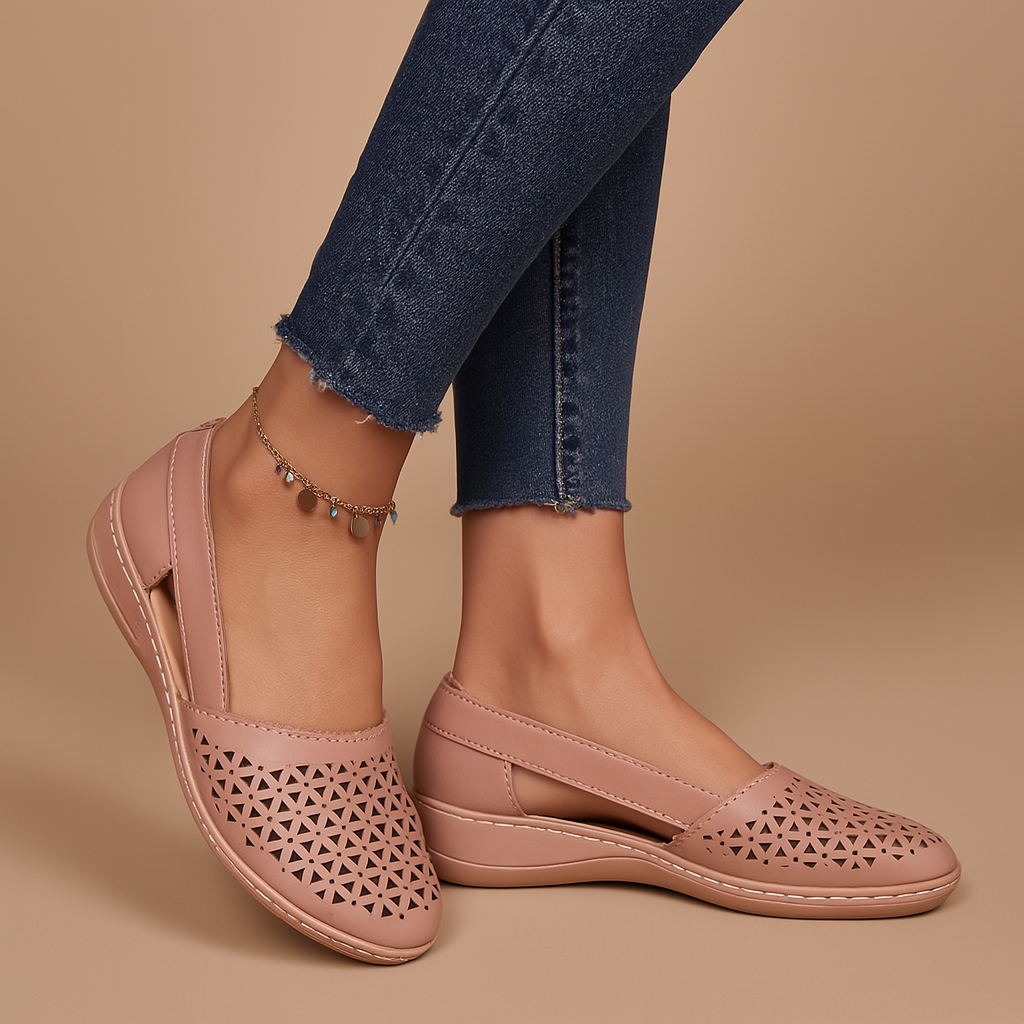 Luchtige instapschoenen met cut-outs voor dames | Elvira