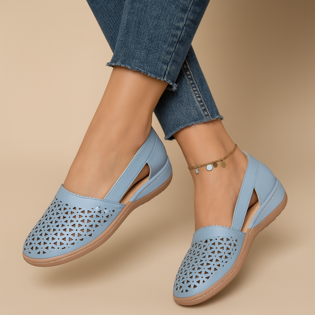Luchtige instapschoenen met cut-outs voor dames | Elvira
