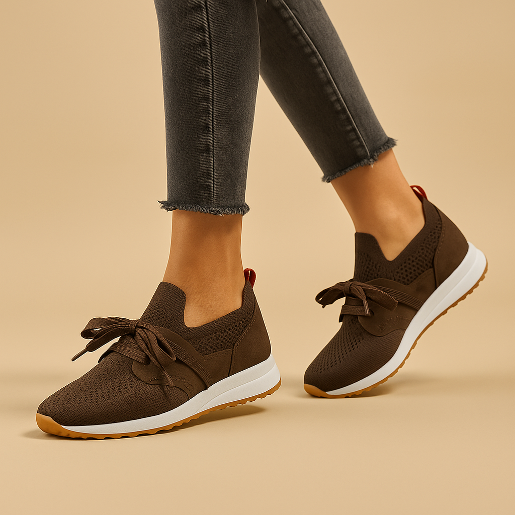 Luchtige veterschoenen van mesh voor dames | Elvira