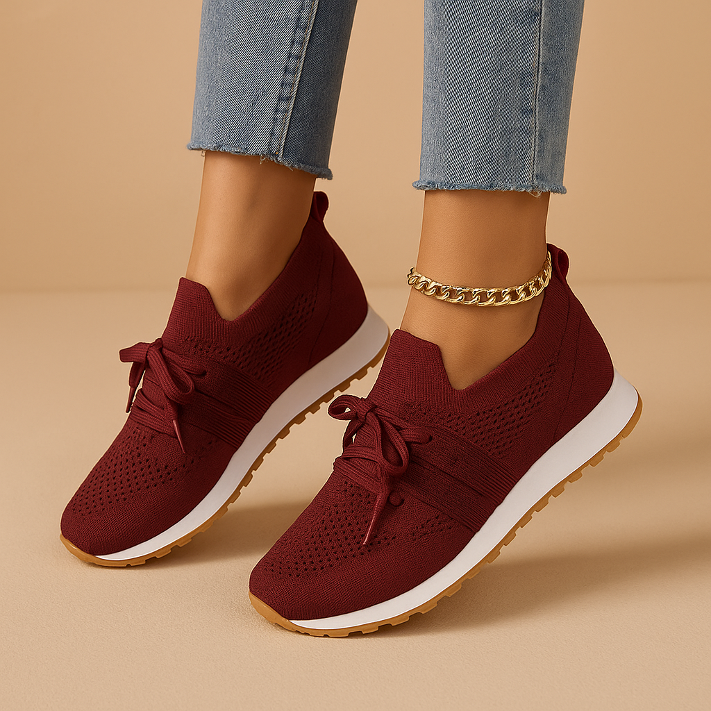 Luchtige veterschoenen van mesh voor dames | Elvira