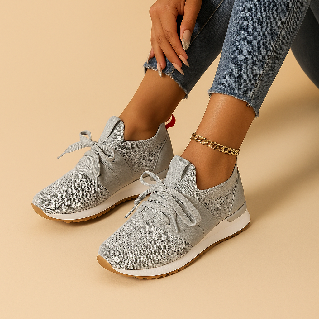 Luchtige veterschoenen van mesh voor dames | Elvira
