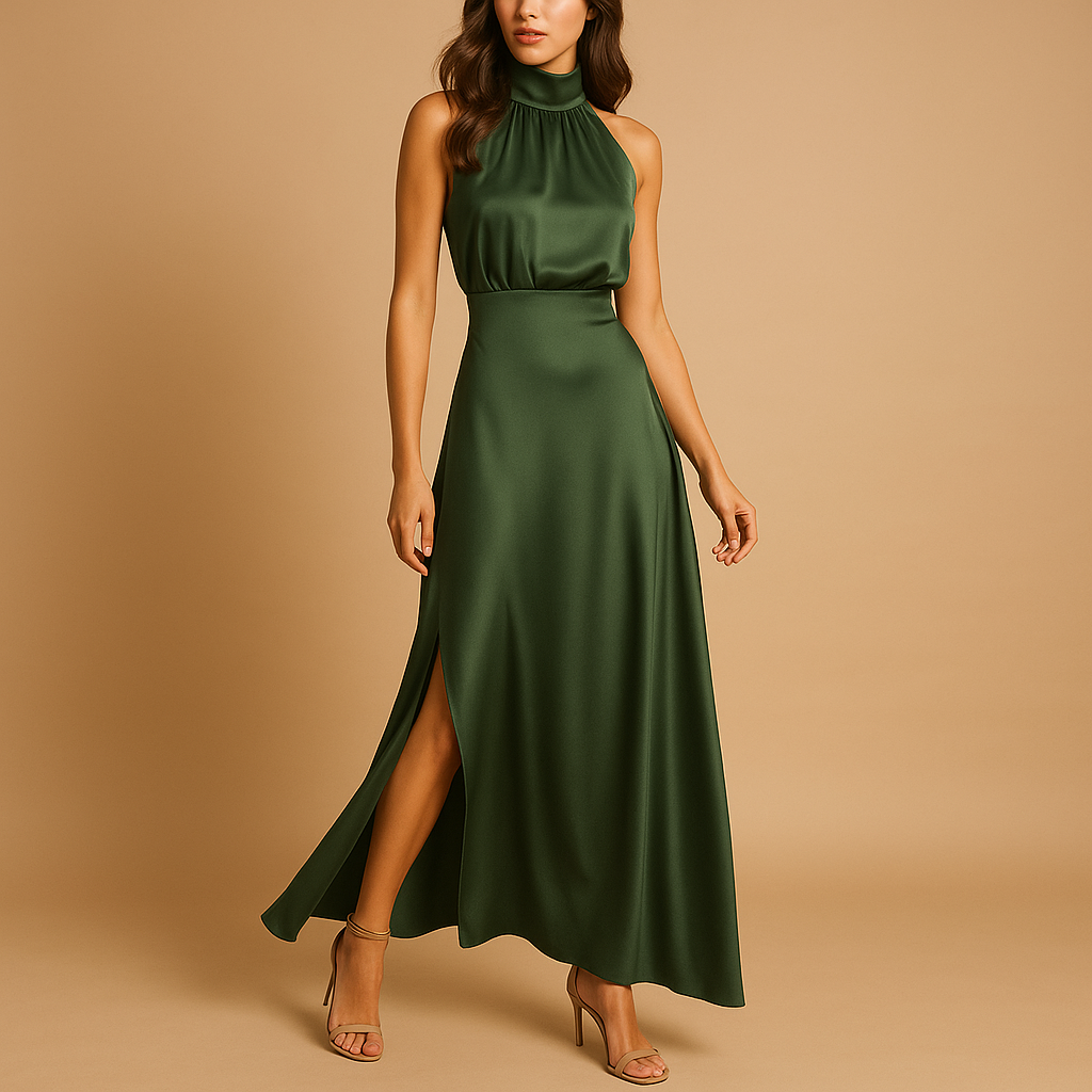 Maxi-jurk met hoge split en elegante pasvorm voor dames | Elvira