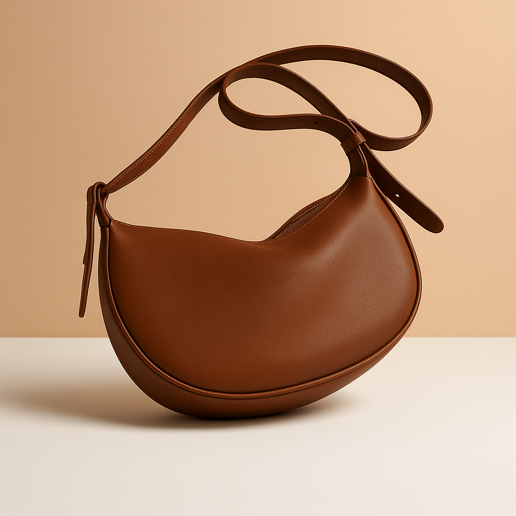 Minimalistische crossbodytas van zacht PU-leer voor dames | Milou