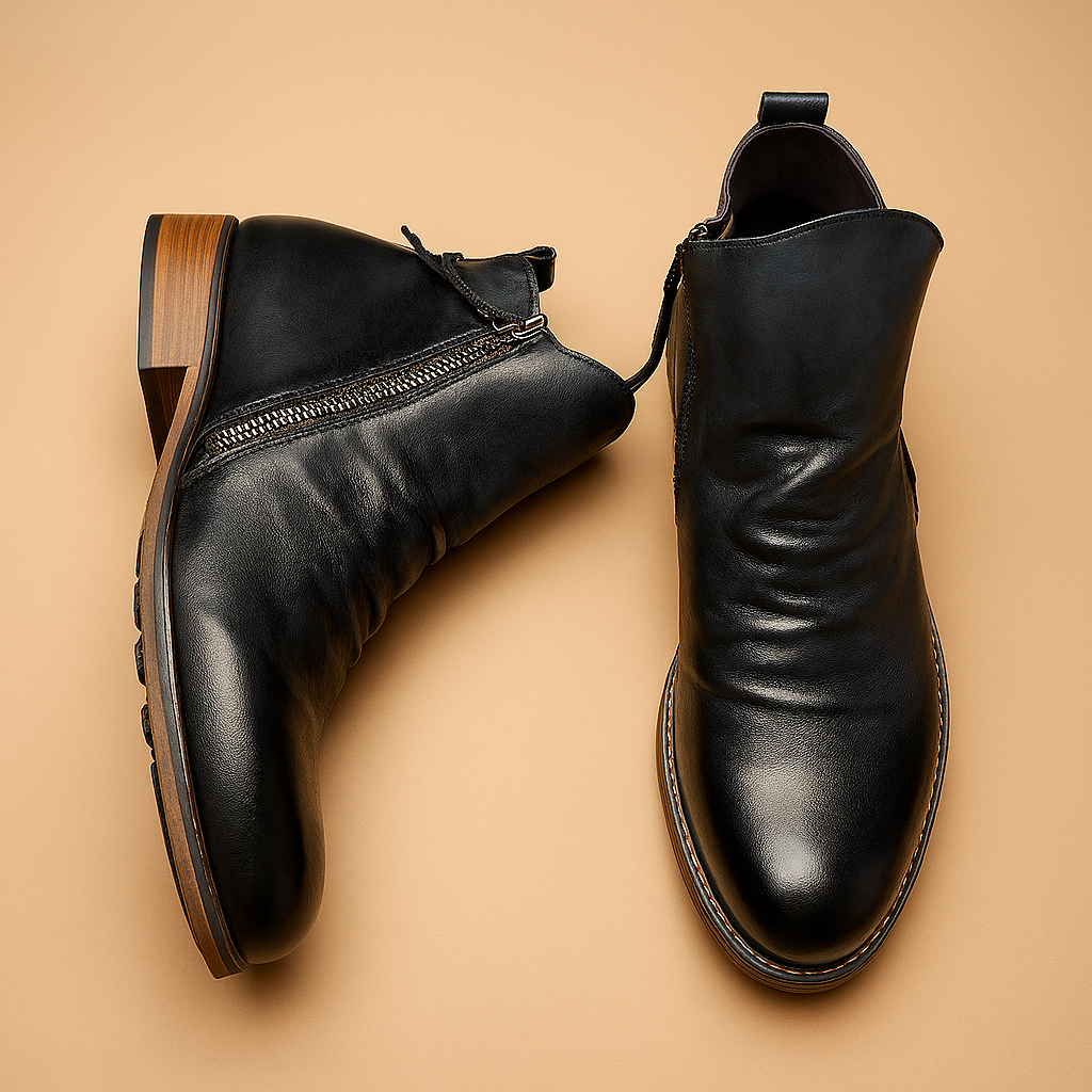 Modieuze enkellaarsjes met antislipzool voor heren | Thijs