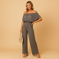 Off-shoulder zomer jumpsuit met los silhouet voor dames | Catrien