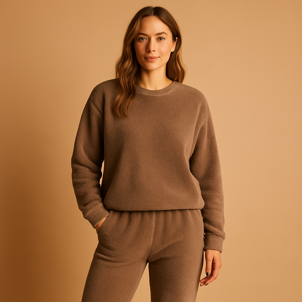 Comfortabele pyjamaset met trui en broek voor dames | Femke