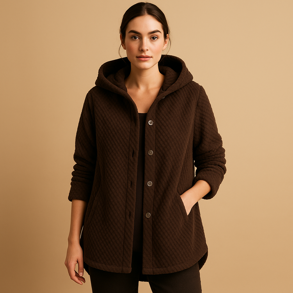 Omkeerbaar fleecejack met capuchon voor dames | Merel