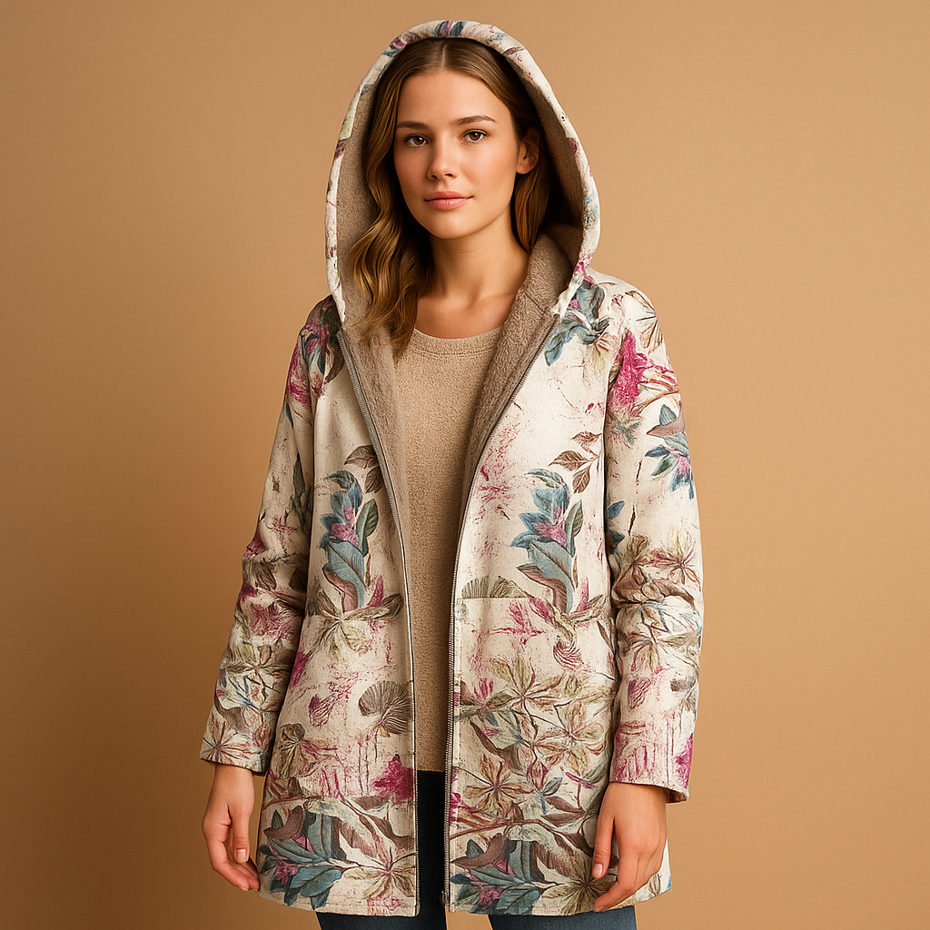 Omkeerbaar thermisch jack met capuchon voor dames | Yara