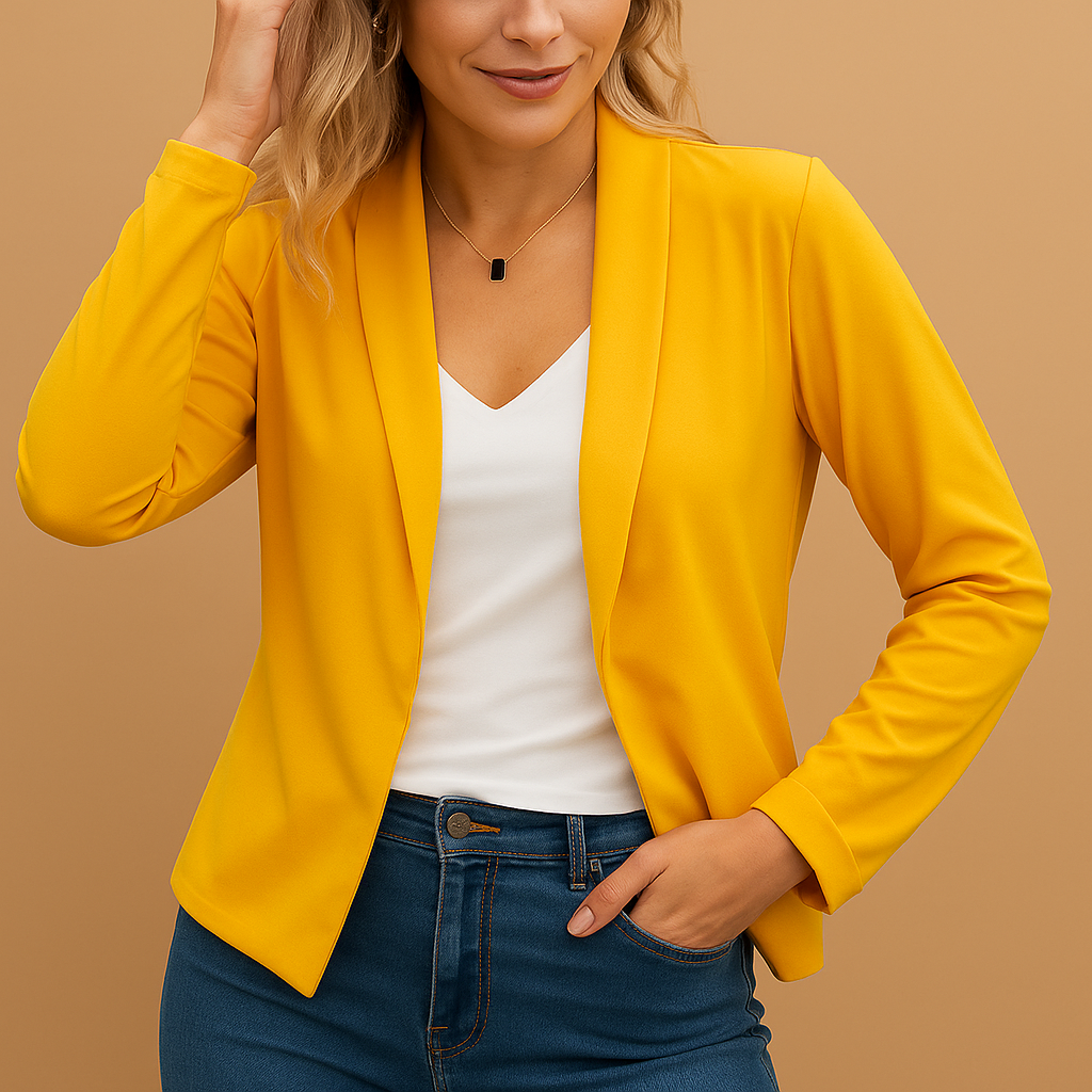 Stijlvolle open damesblazer met moderne snit | Yara