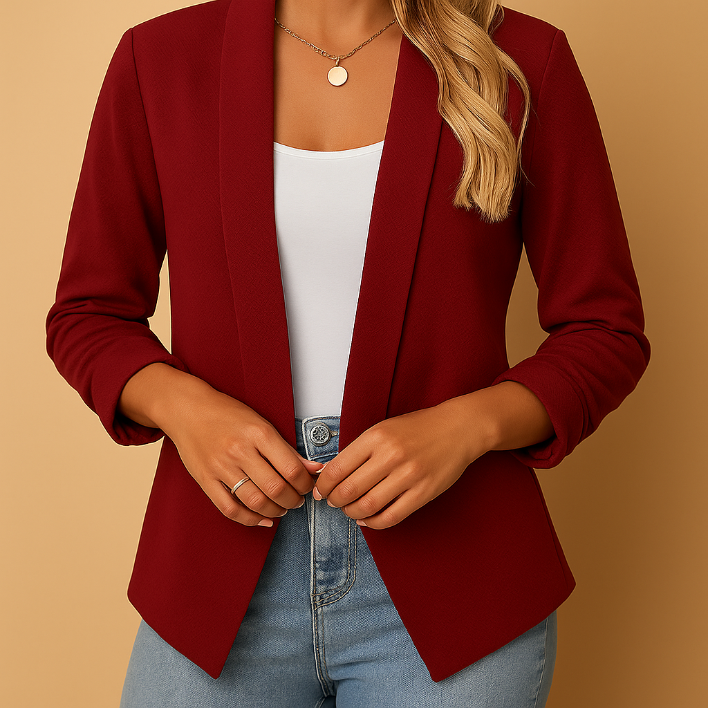 Openvallende blazer met elegante pasvorm voor dames | Thalita