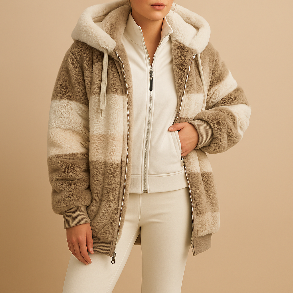 Oversized vintage gebreid jack met zakken voor dames | Lianne