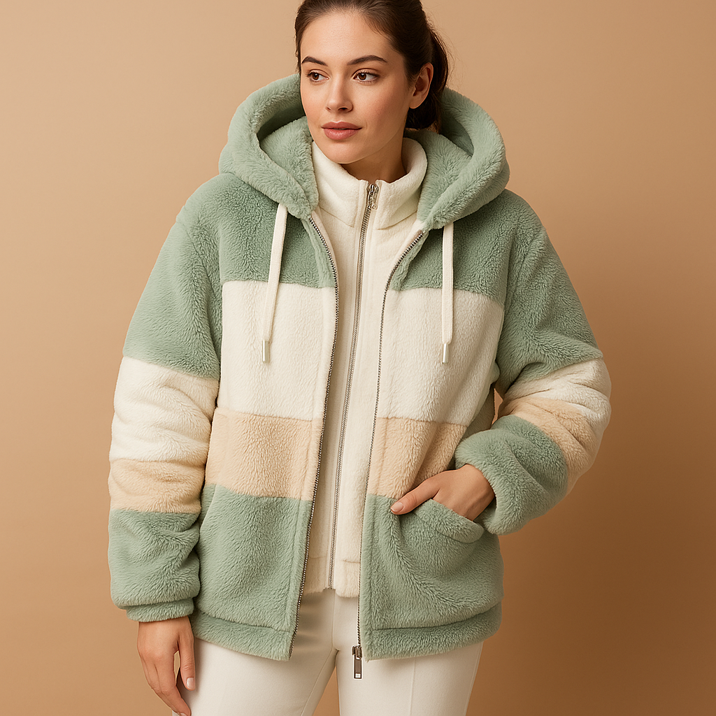 Oversized vintage gebreid jack met zakken voor dames | Lianne