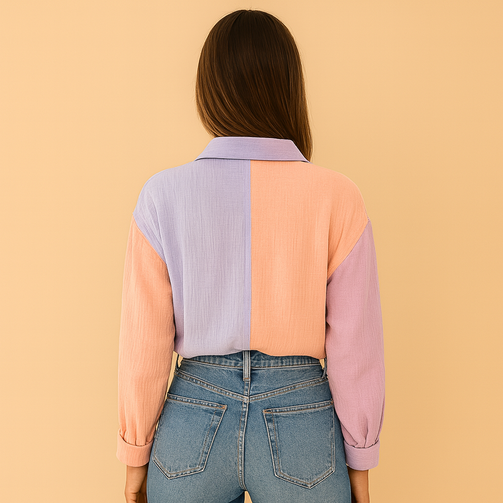 Patchwork blouse in luchtige stijl voor dames | Lotte