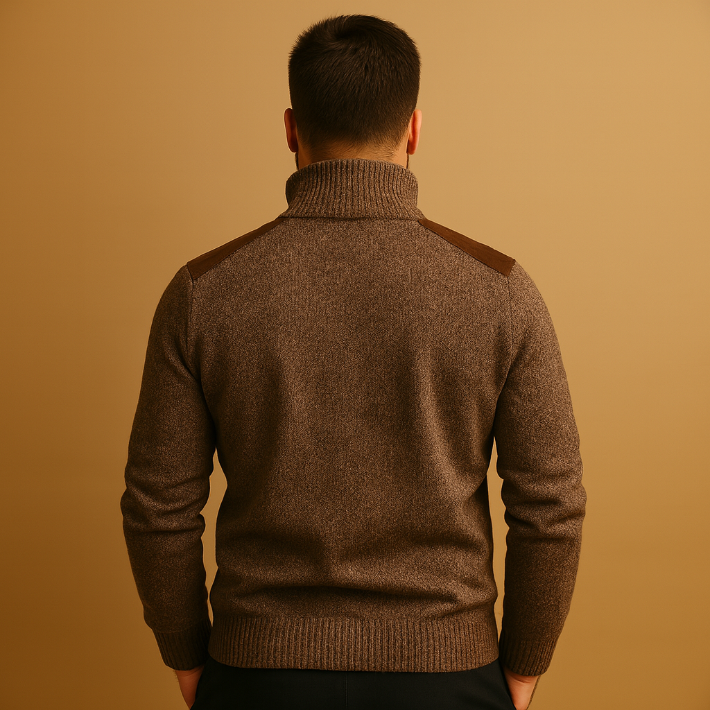 Pullover trui met kraag en borstzak voor heren | Ruben