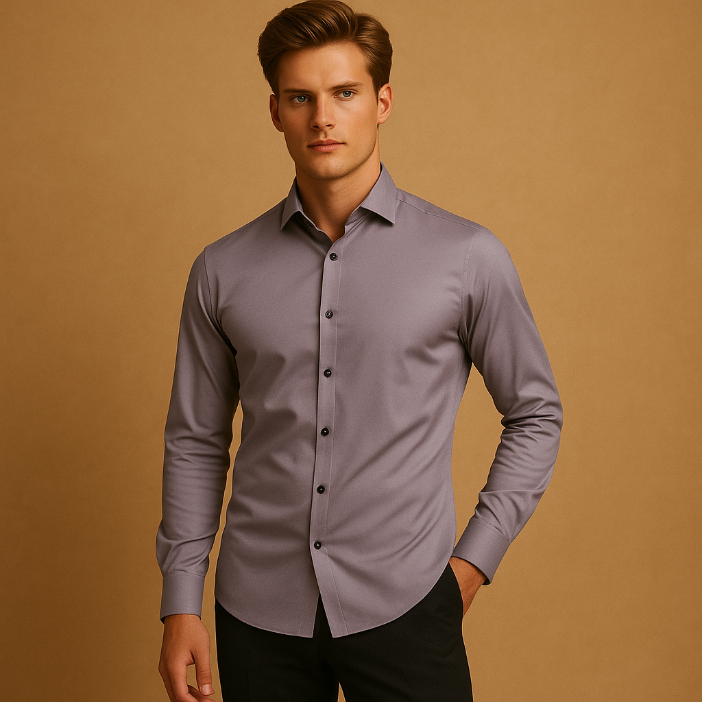 Slim fit overhemd voor heren met stretch | Ruben