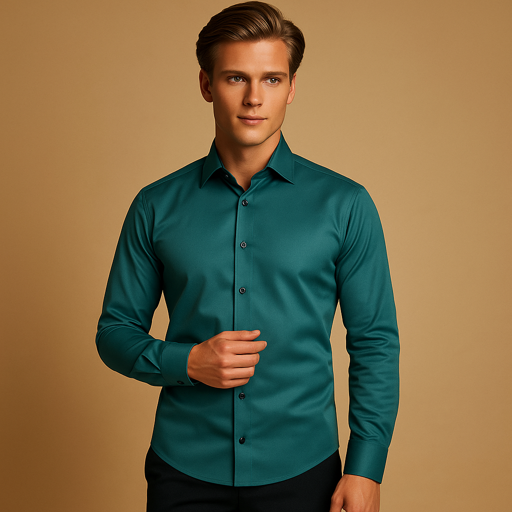 Slim fit overhemd voor heren met stretch | Ruben