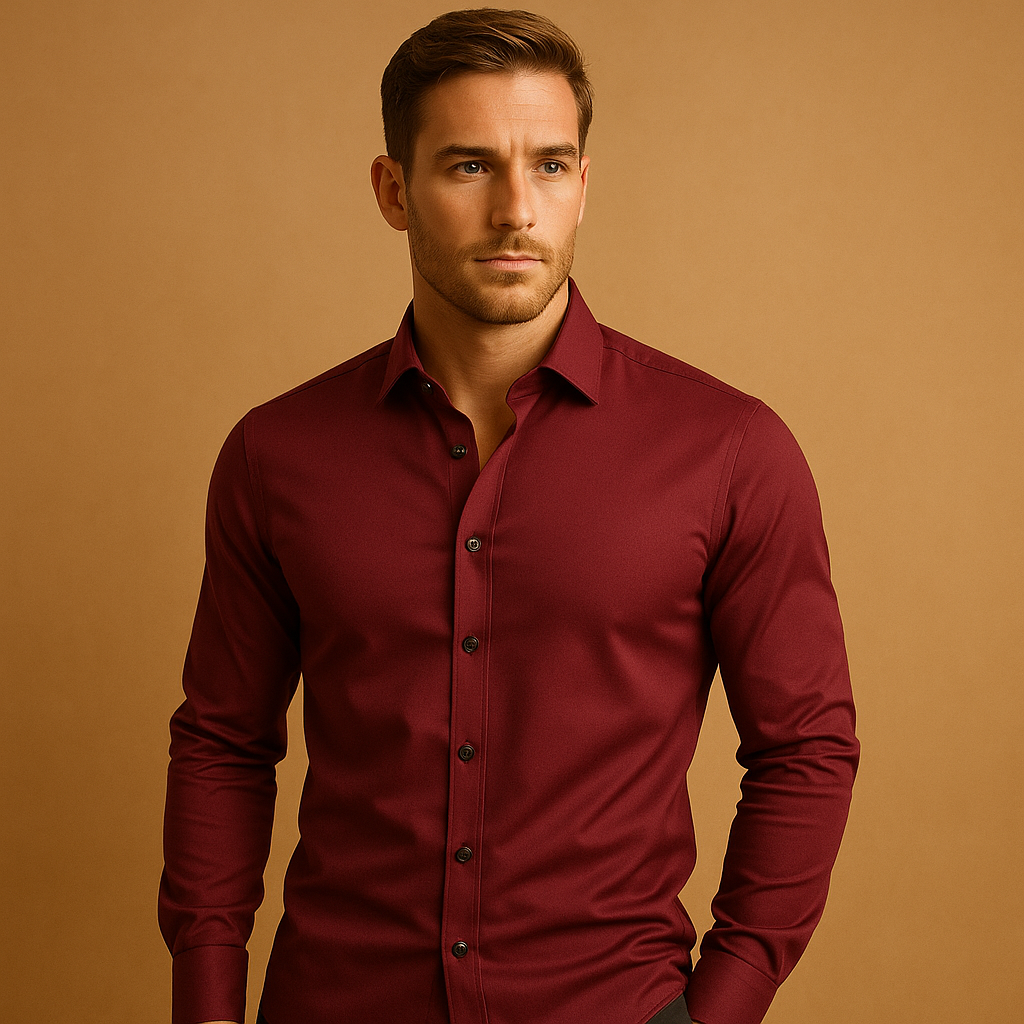 Slim fit overhemd voor heren met stretch | Ruben