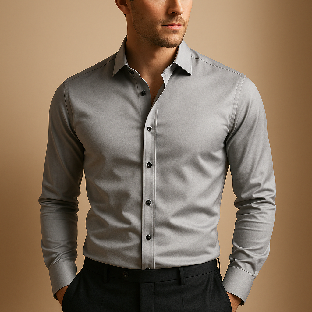 Slim fit overhemd voor heren met stretch | Ruben