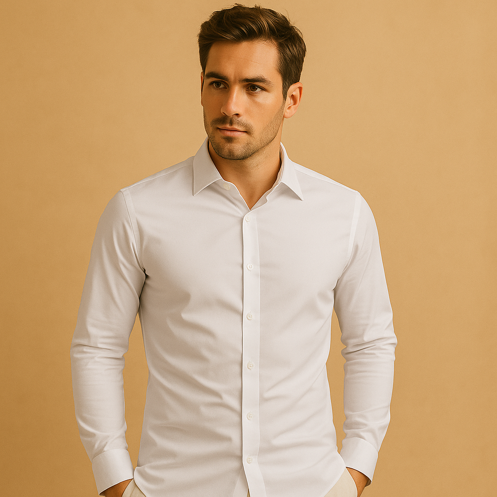 Slim fit overhemd met turndown-kraag voor heren | Joris