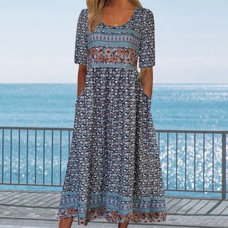 Falado – Elegante boho-jurk met print voor dames